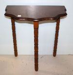 Walnut Half Moon Wall Table