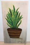Painting on Board of Pineapple Signed Mrs. A.L. Trest '88