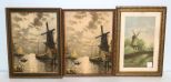 Three Prints of Windmills