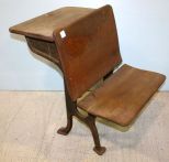Wood and Metal School Desk