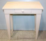 Small White Table with One Drawer
