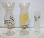 Nine Pat O'Brien Hurricane Glasses & Three Have Fun Glasses