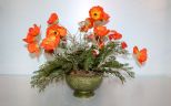Hosley Pottery Planter with Flowers