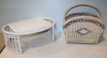 Wicker Bed Tray & Wicker Magazine Rack
