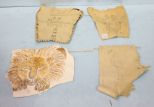 Four Small Artwork Hide Pieces