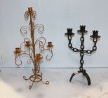 Two Metal Candlesticks