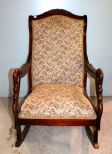 Mahogany Gooseneck Arm Rocker