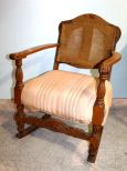 Walnut Carved Arm Rocker