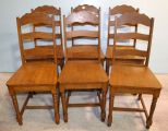 Set of Six Walnut Chairs