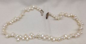 Lady's Sterling Irregular Freshwater Pearl Strand Lady's Sterling Irregular Freshwater Pearl Strand; 15 1/2