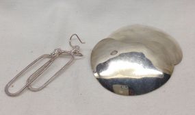 Two Pairs of Sterling Silver Lady's Earrings Two Pairs of Sterling Silver Lady's Earrings; .245 ozt