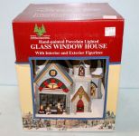 Hand Painted Porcelain Glass Window House