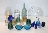 Seven Insulators, Small Bottles & Glass Jar