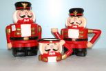 Two Ceramic Soldier Jars & Creamer