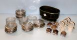 Group of Various Napkin Rings, Six Glass Coasters, Ten Glass/Silverplate Coasters & Set of Silverplate Coasters