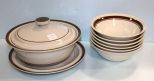Six Oven Proof Bowls & Covered Casserole with Underplate