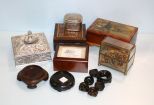 Group of Five Various Boxes & Small Stands