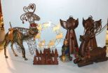 Christmas Metal Angels, Deer & Wreath