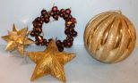 Christmas Bell Wreath, Stars & Large Ball