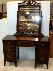 Mahogany Duncan Phyfe Vanity with Mirror