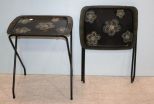 Two Metal Folding TV Trays
