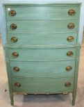 Painted Green Duncan Phyfe Chest on Chest