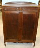 Walnut Depression Two Door Chifferobe