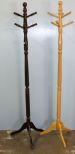 Two Wood Floor Hat Trees
