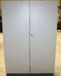 Two Door White Storage Cabinet