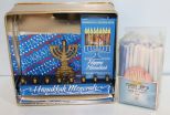 Happy Hanukkah Candles & Candlestick