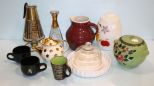 Vintage Coffee, Glass Cookie Jar, Ceramic Cookie Jar, Butter Dish & Teapot