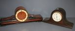  Two Vintage Mantel Clocks Description: Two Vintage Mantel Clocks; one 25 1/2