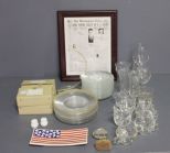  Group of Glass Items Description: Group of Glass Items, group includes; nine 8 1/2