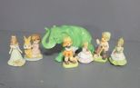  Group of Six Porcelain Figurines Description: Group of Six Porcelain Figurines, group includes; two Lofton, two Japan, two Korean 4
