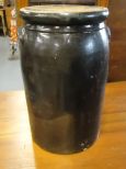  Two Handled Black Churn Two handled black churn with lid 15 1/4