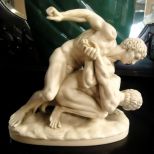  Figurine of Two Roman Men Figurine of two roman men 6 1/2