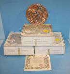  Three Limited Edition 1989 Italian Plaques from the Gates of Paradise Court. Purchased from Bradford Exchange, each has COA 