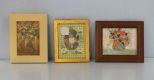  Picture of Child, Two Small Oil Paintings of Flowers 5
