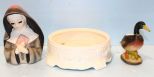  Ceramic Footed Bowl, Ceramic Mother Many, Napco Ware Duck 5
