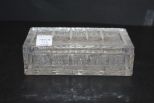 Pinwheel and star brilliant cut glass rectangular box; 7