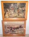 The Round Up * In the Lodge of Mandan's Prints by Charles M. Russell