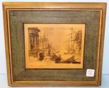 Framed Art No. 198 Print of Ladies and Boatmen