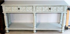 Two Door Seafoam Painted Sideboard