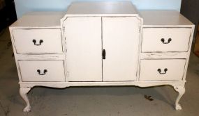 Painted White Chippendale Sideboard