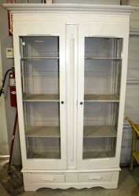 White Two Door Kitchen Cabinet