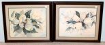 Two Signed Limited Edition B. Sumrall Magnolia Flower Prints