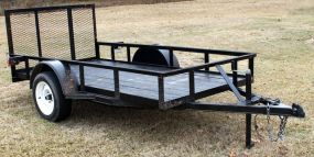 2014 5x10 Single Axle Trailer with Drop Gate