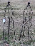 Pair of Wrought Iron Topiaries