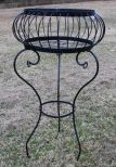 Round Wrought Iron Planter