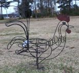 Wrought Iron Rooster Planter
